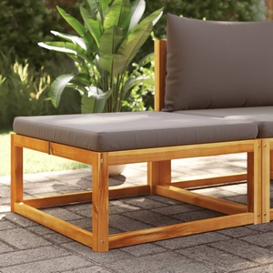 vidaXL Градинска табуретка с възглавница, 65x65x29 см, акация масив (3278940)