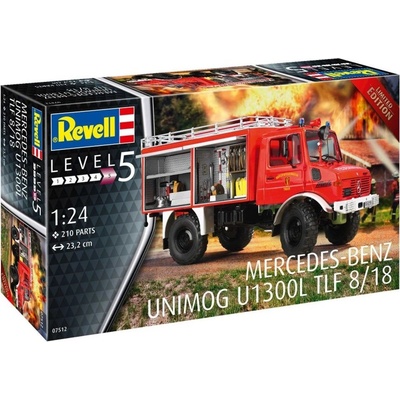 Revell Mercedes-Benz Unimog U 1300 L TLF 8/18 Hasiči Plastic ModelKit auto 07512 1:24