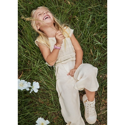Mayoral overal s krátkým rukávem úpletový Boho smetanový – Zbozi.Blesk.cz