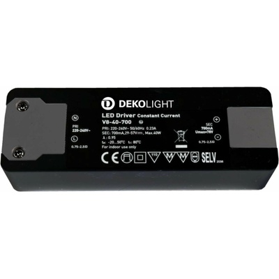 Deko-Light LED-napájení BASIC, CC, V8-40-700mA/40W konstantní proud 700 mA IP20 29-57V DC 20,30-40,00 W 862199
