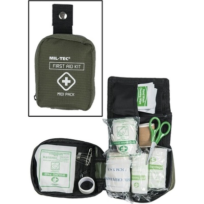 Mil-Tec Sada první pomoci First Aid Midi Zelená