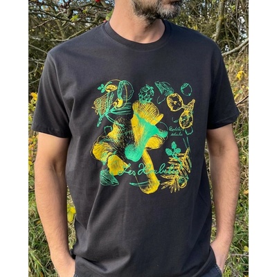 Pánské tričko Barevné houby černá