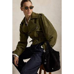 Ralph Lauren шопинг чанта дамска от велур (428P23824)