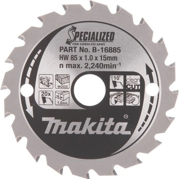 Makita B-16885 Pílový kotúč Ø85 x15mm, 20Z