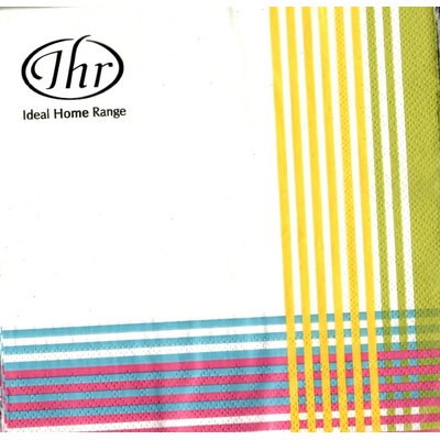 IHR Servítky veľké Cross white yellow 33x33cm