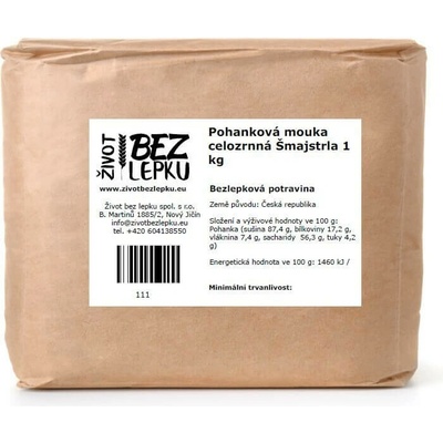 Šmajstrla Život bez lepku Pohanková mouka celozrnná 1 kg