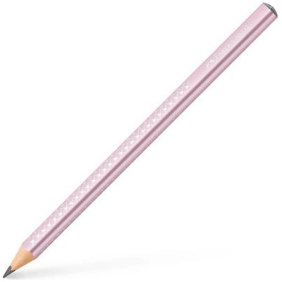 Faber-Castell Графитен молив, B, триъгълен, FABER-CASTELL "Sparkle Jumbo", розов металик 111661 (111661)