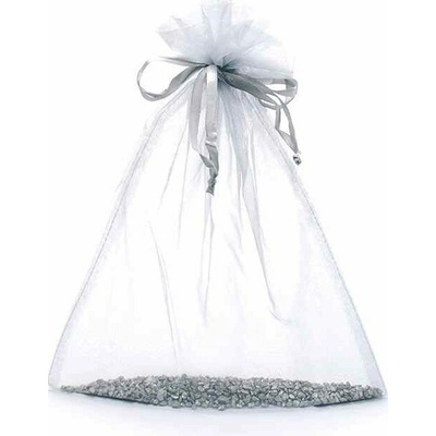 Darčekový sáčok Organza – strieborný 23 × 30 cm