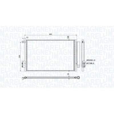 Kondenzátor klimatizace MAGNETI MARELLI 350203814000