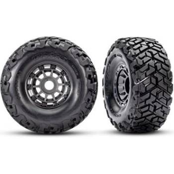 Traxxas колело 2.2/3.2", сив диск, гума Maxx Slash belted (чифт)