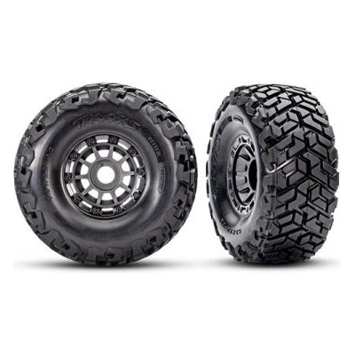 Traxxas колело 2.2/3.2", сив диск, гума Maxx Slash belted (чифт)