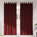 Pure Line Home Кадифени завеси в цвят бордо с текстилни гайки (уши), 2 бр. , 140 x 260 см - zalegloto - 62,98 лв