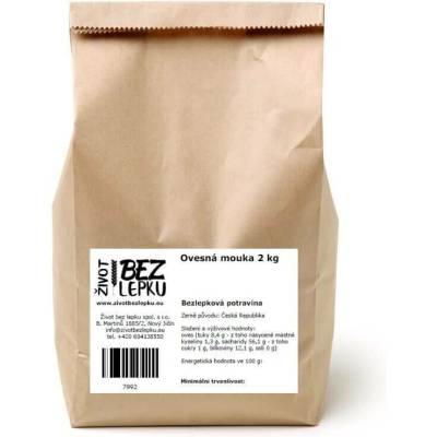 Život bez lepku Ovesná mouka polohrubá 2 kg