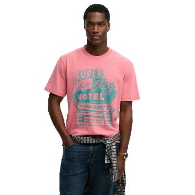 Тениска Superdry Roadside Trade Loose Fit short sleeve T-shirt - Pink (Desert Rose Pink)