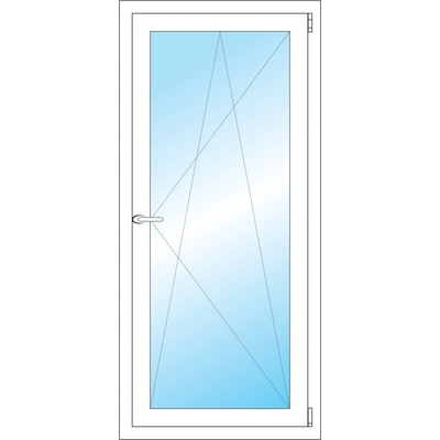 OKNA HNED Plastové okno 63x137 cm (630x1370 mm) bílé otevíravé a sklopné pravé