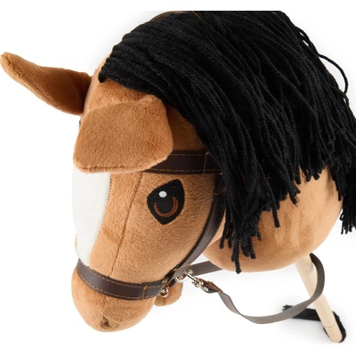 Hobby horse Bieco na tyči hnedý