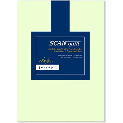 SCANquilt Prestieradlo Jersey Elastic Lycra svetlo zelené 120x200
