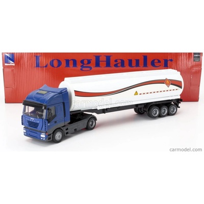 Newray Iveco fiat Stralis 540 Tanker Truck Fuel Transports 2009 Modrá Bílá 1:43