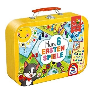 Schmidt Spiele A 6 първите ми игри в метална кутия - настолна игра за деца от 3 години (4001504405915)