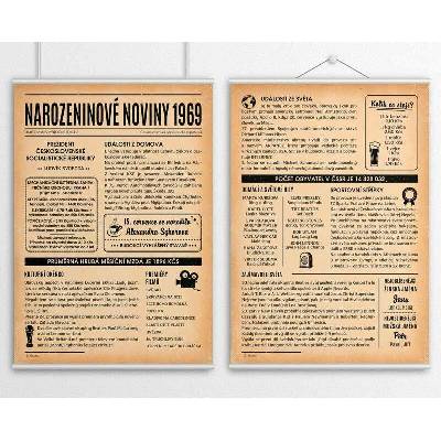 Noviny k narozeninám 1969 - dvoustranné