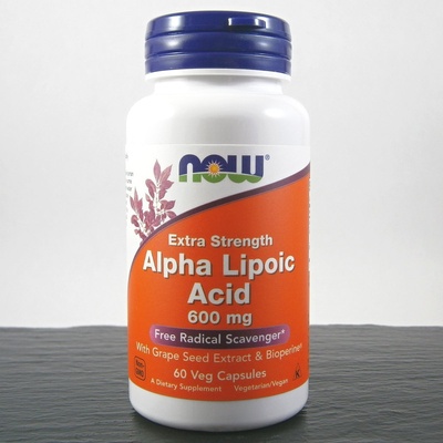 Now Foods ALA Kyselina Alfa Lipoová 600 mg 60 kapsúl