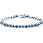 SAVICKI Тенис гривна, бяло злато 585, сини сапфири 6.600К. 4.5mm. 18cm