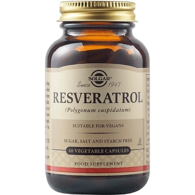 Solgar Resveratrol, 100 mg, 60 растителни капсули, Solgar