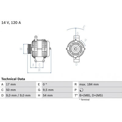 Alternátor BOSCH 0 986 083 280
