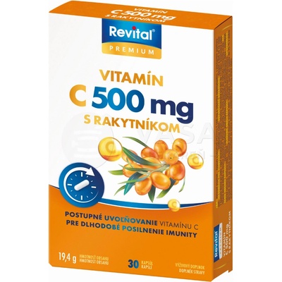 Revital Premium Vitamin C 500 mg s rakytníkom 30 kapsúl