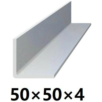 Ocelová tyč tvaru L 50x50x4 (L-profil), bez povrchové úpravy 6 m (J-L50x50x4-6)