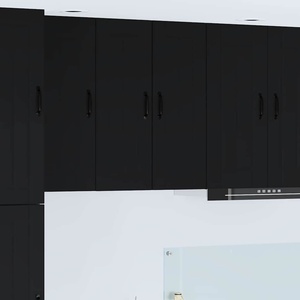 vidaXL Стенен шкаф LUCCA Черно 30 x 31 x 80 см Инженерна дървесина (885007)