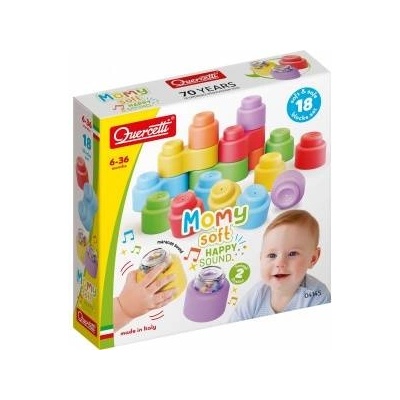Quercetti soft blocks mommy with rattle 18 elements