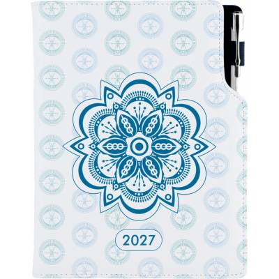 Design B5 týdenní 2027 Mandala modrá