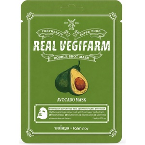 FORTHESKIN Подхранваща маска FORTHESKIN SUPER FOOD REAL VEGIFARM DOUBLE SHOT MASK-Avocado
