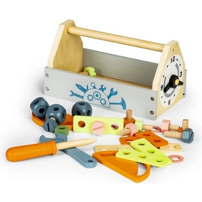 EcoToys dřevěná bedna s nářadím mini dílna