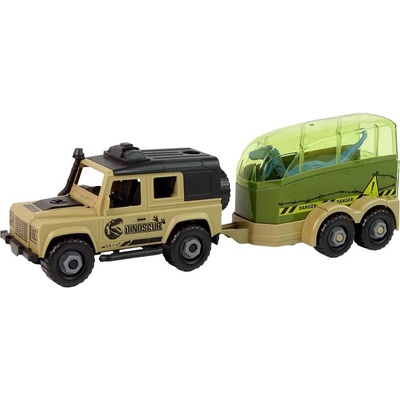 LeanToys Детска играчка Lean Toys - Джип с ремарке и динозавър (12957)