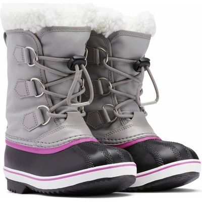Sorel Childrens YOOT PAC NYLON WP Chrome Grey, Black