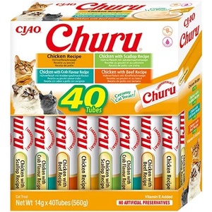 Inaba Foods Churu за котки - смесени вкусове с пилешко месо 40x14g
