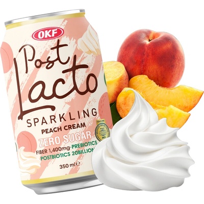 OKF PostLacto Zero Sugar Peach Cream Sparkling Drink 350 ml