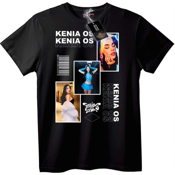 NOONEBRAND Тениска Kenia OS Колаж - M, White