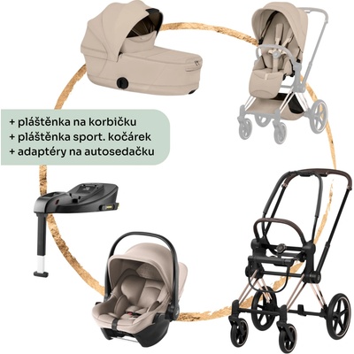 Cybex Priam Style Cozy Beige Rosegold s autosedačkou BabySafe Core a bází 2026 – Zbozi.Blesk.cz