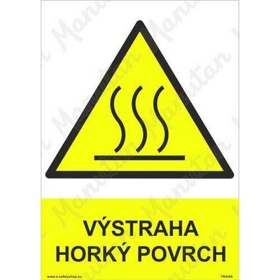 Výstraha horký povrch, plast 297 x 420 x 2 mm A3