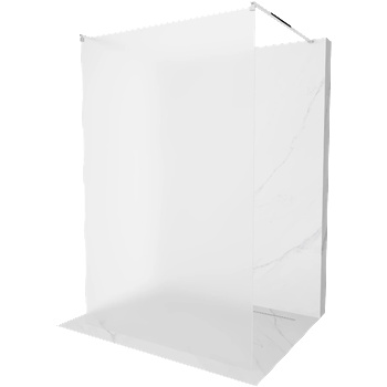 Mexen Kioto свободностояща душ стена 110 x 200 см, матирано 8 мм, хром - 800-110-002-01-30 (800-110-002-01-30)