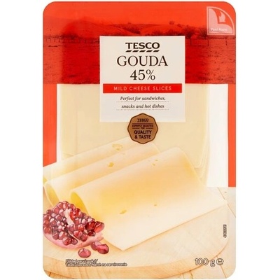 Tesco Gouda 45% plátky 100 g