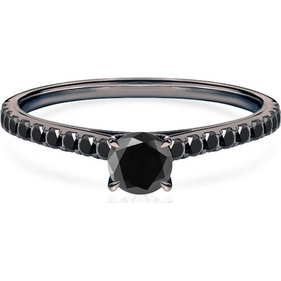 Savicki Zásnubný prsteň Share Your Love čierne zlato čierny diamant SYL P5 CZD CZD CZ