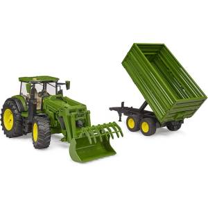 BRUDER Bruder 3155 john deere 7r 350 / Трактор с ремарке и челен товарач (br 3155)