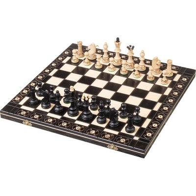 Dřevěné šachy Ambassador střední - černé