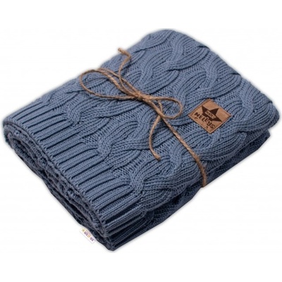 Baby Nellys detská pletená deka jeans