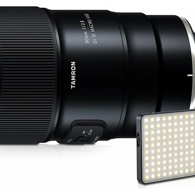 Tamron 90 mm F/2.8 Di III MACRO VXD pre Nikon Z + LED svetlo Jupio PowerLED JPL200A