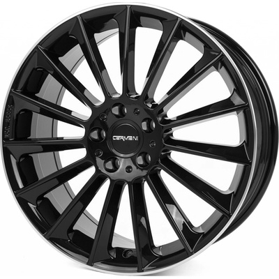 CARMANI 17 10x22 5x112 ET20 black lip polished